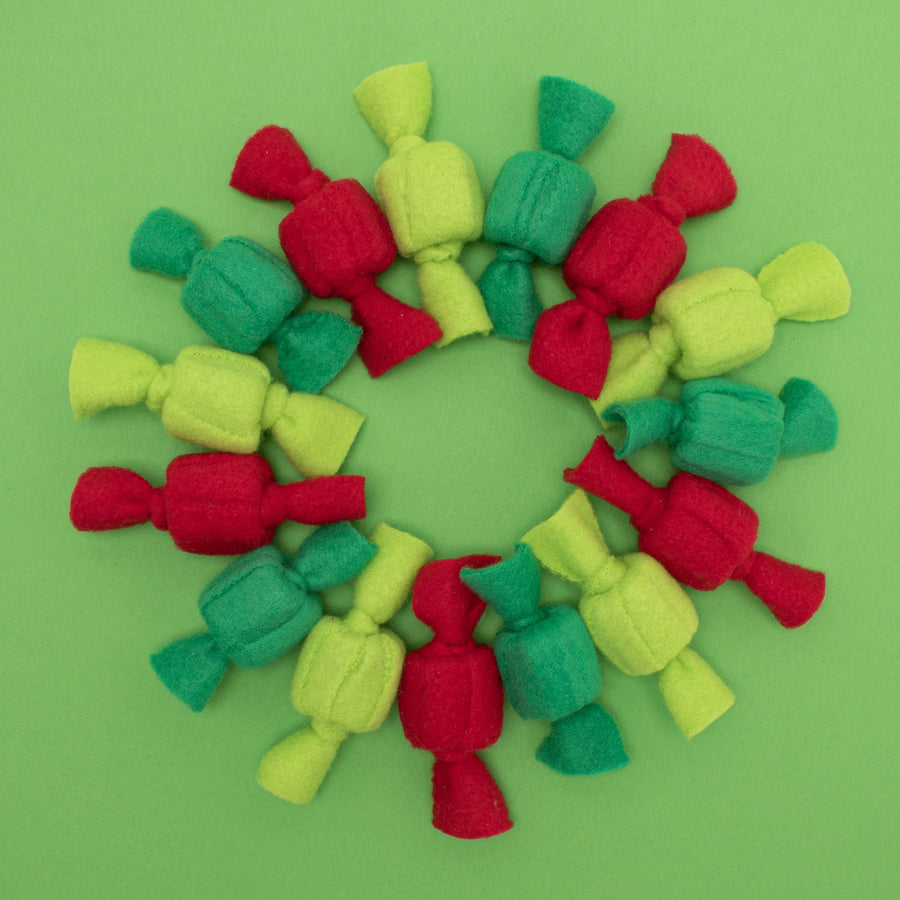 Holiday Taffy Roll Cat Toys (set of 6 toys)