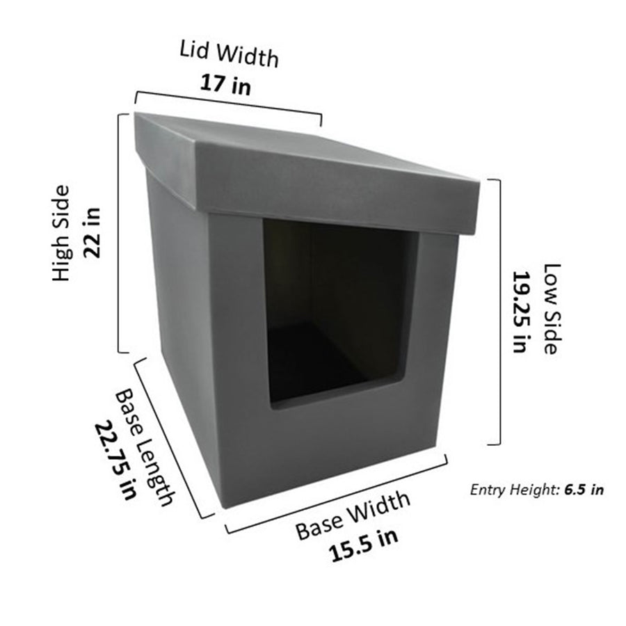 Kitangle Seamless Covered Litter Box :: Slope Style XL