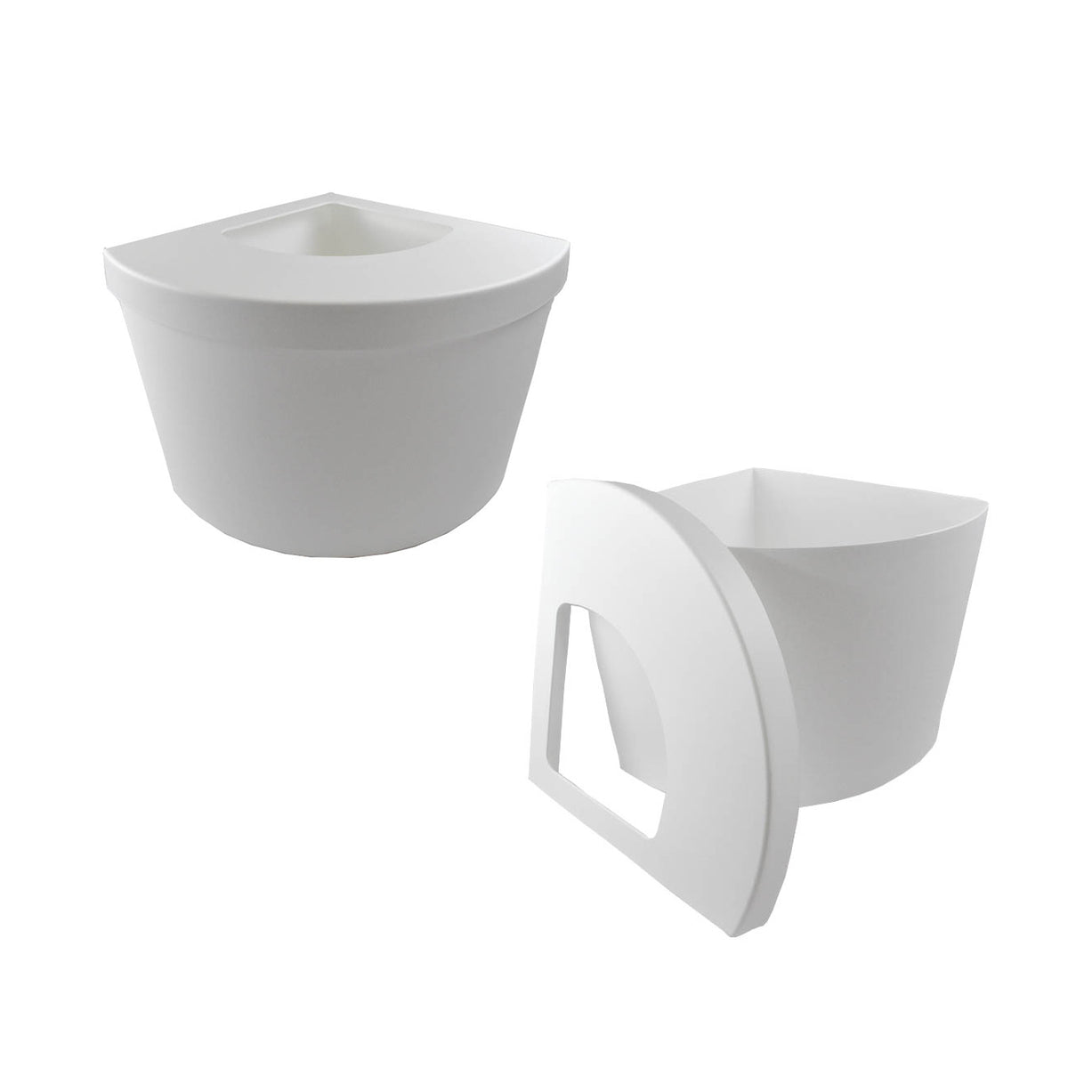 Kitangle Seamless Covered Litter Box :: Corner Style Top Entry