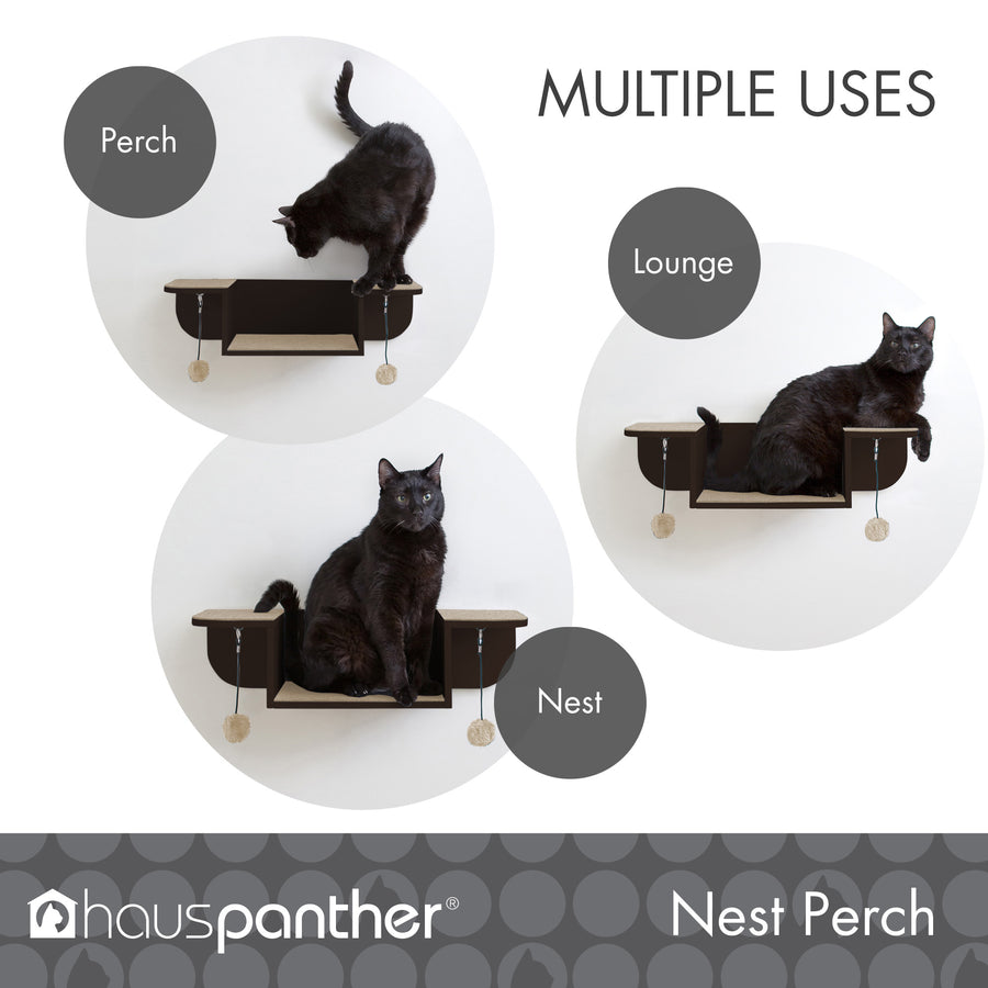 Hauspanther Nest Perch Wall-mounted Cat Perch & Lounge by Primetime Petz