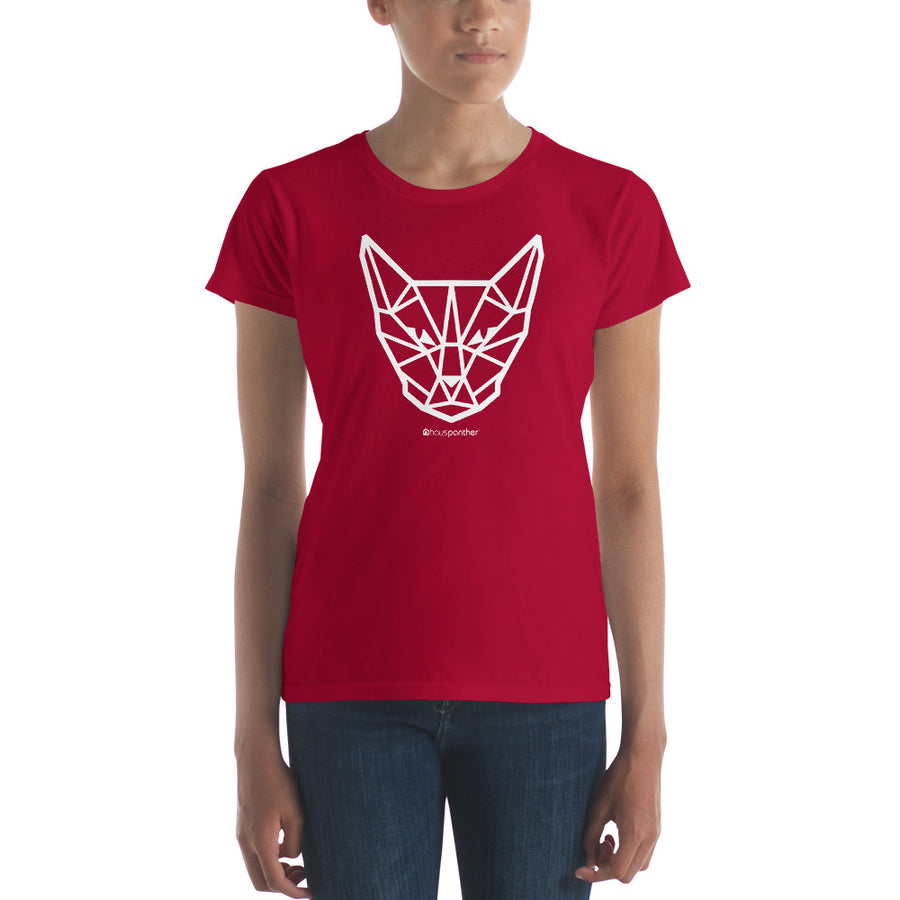 Geometric Cat Head Women's Short Sleeve T-shirt