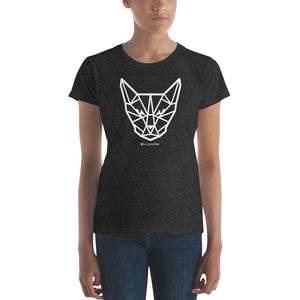 Geometric Cat Head Women's Short Sleeve T-shirt